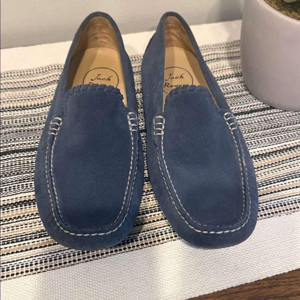 Jack‎ Rogers Men's Blue Suede Loafer Slip on Shoe - Size 7
